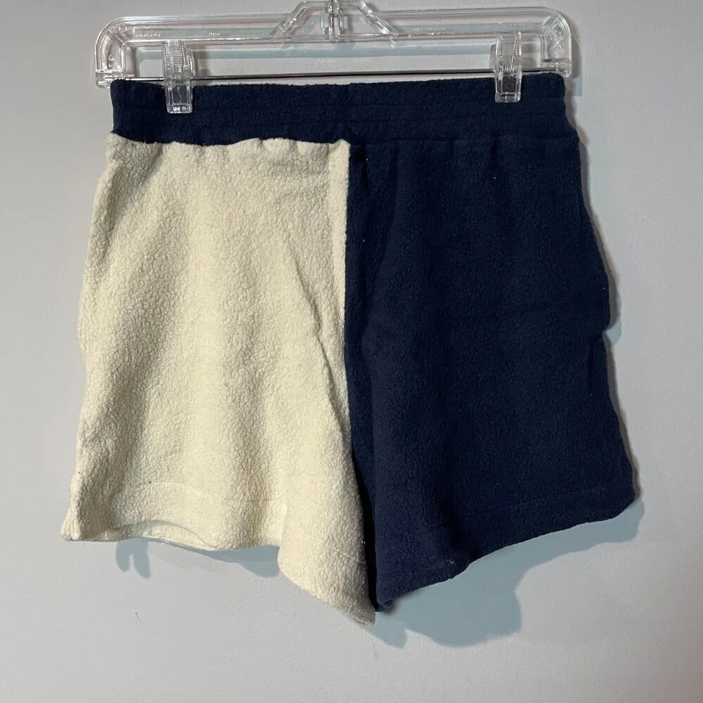 Sundry Navy and Cream Color block Shorts. Size Small - NWT
